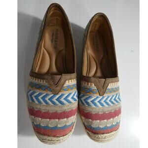 Montana Artisan Crafted Textile Slip On Shoe 7.5 Women's Aztec Southwestern